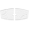 Ekena Millwork Kailey Architectural PVC Ceiling Medallion, 32"W x 21 3/8"H x 3"ID x 17 1/4"C x 1"P, Two-Piece CMP32X21KY2-03000 - alternate 3